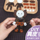 DIY Cartoon Doll Keychain Handmade LAOSHU Material Kit Hand-Sewn Cartoon Bag Pendant Gift for Boyfriend