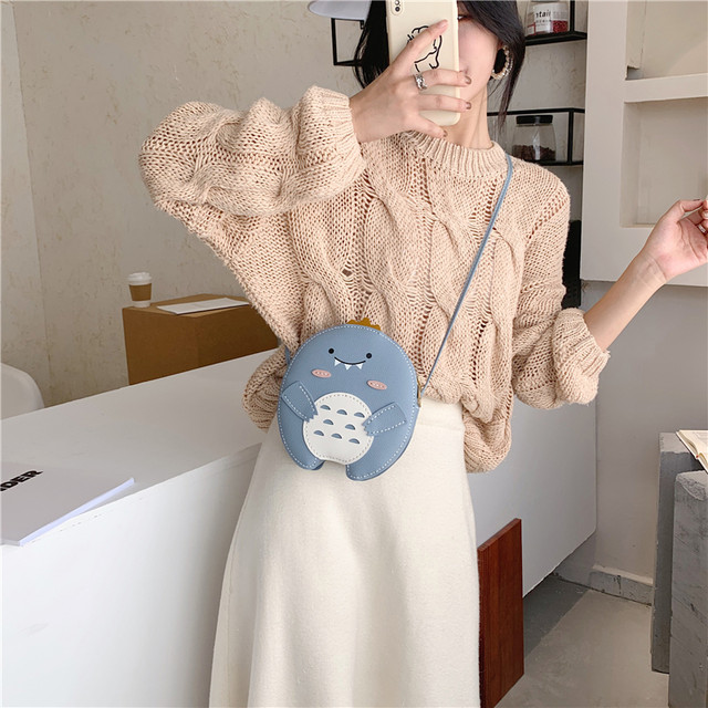 DIY Hand-Woven Bag, Cute Little Dinosaur, Hand-Sewn LAOSHU Material Kit, Gift for Girlfriend, Shoulder Crossbody Bag