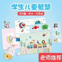 Primary school placemats table mats cute cartoon childrens table mats lunch insulation mats first grade tablecloths waterproof dining cloths