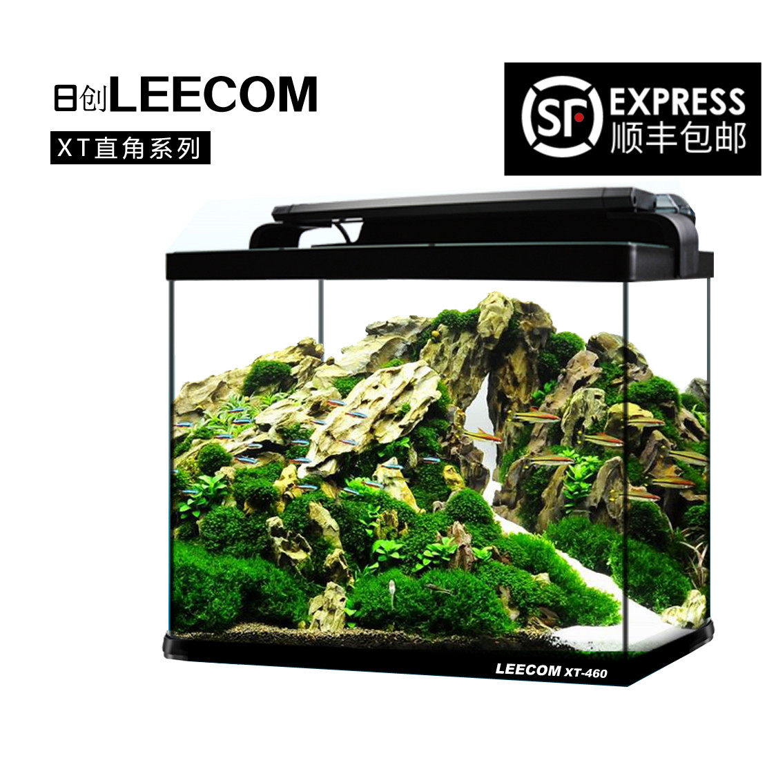 Leecom日創玻璃魚缸水族箱xt系列小型創意生態水草造景順豐包郵