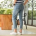 Qian Chihe nam mùa hè Thin Stretch Slim Jeans Quần nam Giới trẻ Kinh doanh Quần âu Quần dài Mùa hè - Quần jean