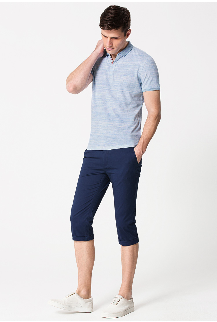 Hàng ngàn con hạc giấy nam áo polo ngắn tay nam Mùa hè nam mỏng áo thun cotton màu sắc kinh doanh thường xuyên polo nam