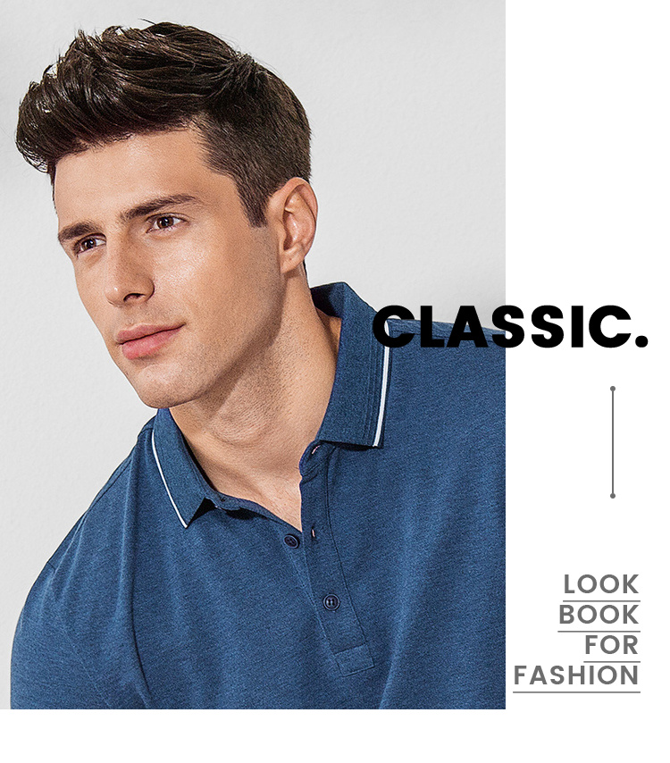 Hàng ngàn con hạc giấy polo nam triều Anh mùa hè ve áo ngắn tay áo thun Thanh niên nửa tay áo quần áo nam 2627 áo polo đẹp