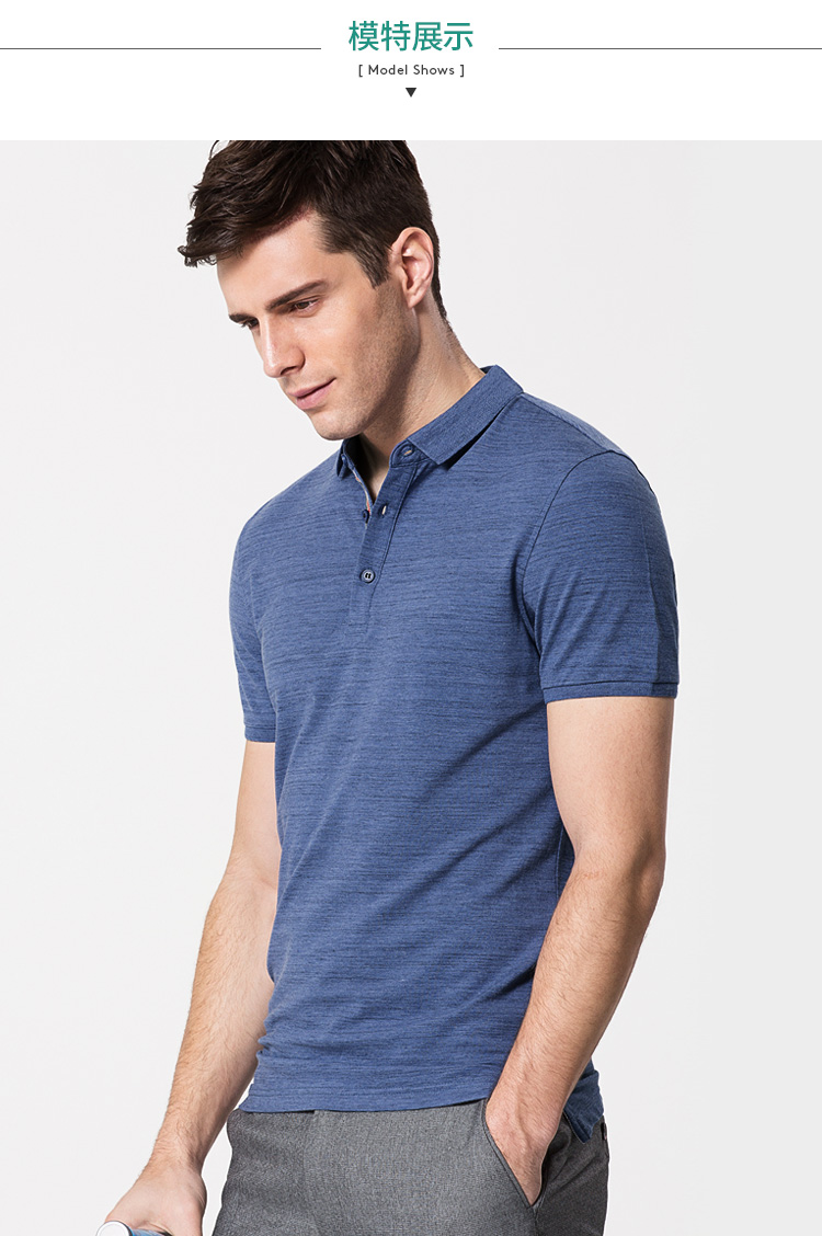 Hàng ngàn con hạc giấy nam áo polo ngắn tay nam Mùa hè nam mỏng áo thun cotton màu sắc kinh doanh thường xuyên polo nam