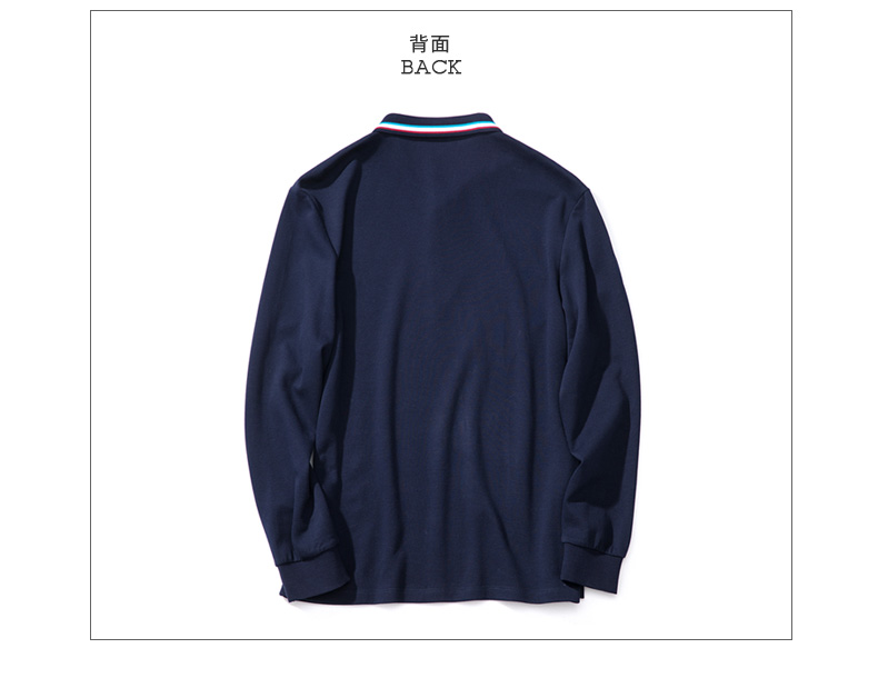 Hàng ngàn con hạc giấy thanh niên áo polo nam dài tay đơn giản giản dị thanh niên Áo thun cotton co giãn bên trong quần áo 25006 polo trắng
