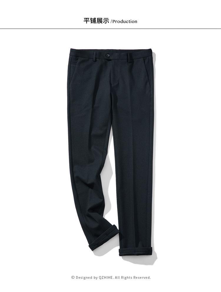 Hàng ngàn con hạc giấy thanh niên nam thẳng giản dị dệt kim căng Slim kinh doanh lỏng lẻo quần dài 9992 thời trang nam