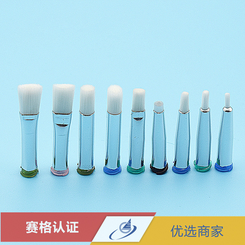点胶针头毛刷针头软毛3-6MM圆头螺口涂胶毛刷针头点胶机配件