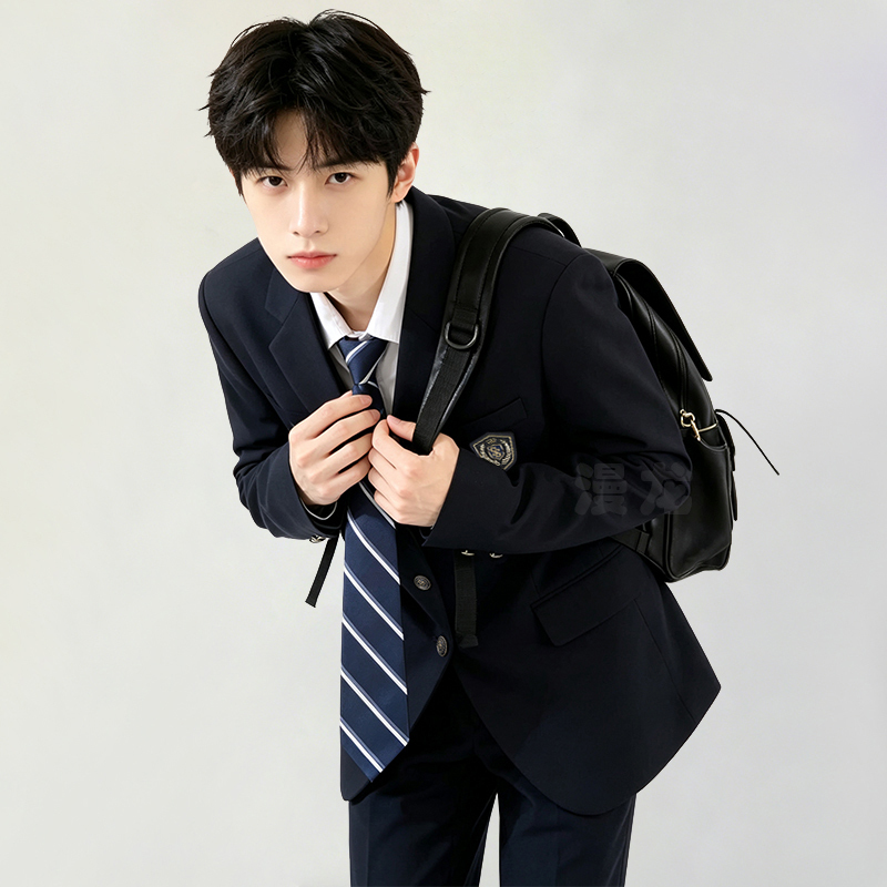 Manlong Dk Japanese-Style Suit Uniform Set with Trousers, Shirt, Blazer, Preppy Style Student Class Uniform, School Uniform Look