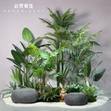 Гу Линг Исишен Моделирование зеленые растения ландшафтные ландшафтные заводы крупные санота Квай Лестница Нижняя терминальная украшение качели