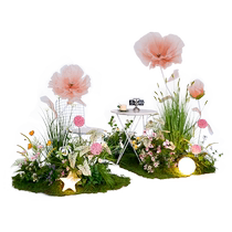 Spring Beauty Chen Clothing Shop Decoration Scene Arrangement Fake Flower Simulation Flowers Furnishing Upscale Floral Pendulum Pieces Silk Flowers