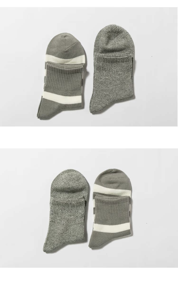 Sanfu nam mùa thu vớ hai đôi cotton thể thao chải kỹ kết hợp vớ nam 387372 tất cổ ngắn