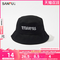 Sanfu ins fashion trendy simple solid color fisherman hat girls casual sunshade octagonal hat 793095