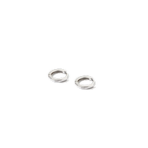 Sanfu 925 Silver Gold Classic Brief Circle Ring Pair of Temperament Fashion Design Earrings Jewelry 830869