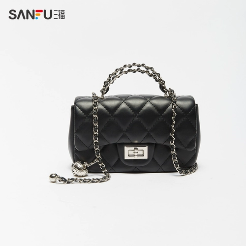 三福 Ретро сумка через плечо, цепь, коллекция 2023, в стиле Шанель