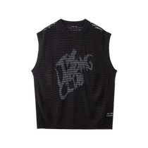 Sanfu 2024 autumn mens trendy hollow wide shoulder vest fashionable street sleeveless top for men 489116