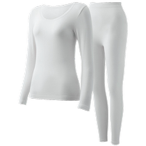 Sanfu Womens Autumn Thin Lace Collar Seamless Underwear Set Homey Style Slim Fit Tops and Pants 833436