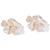 A pair of Sanfu vintage clover ear clips stylish and stylish earrings and earrings jewelry 830134