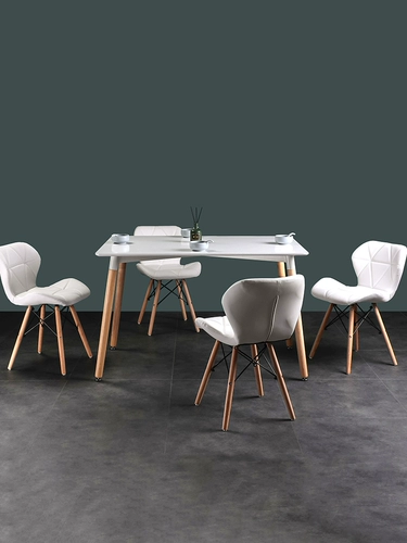 Творческий дизайнерский стул мягкий сумка для обеденного кресла для переговоров и стул Комбинированный кофейный стул Кожаный стул современный минималистский кожа