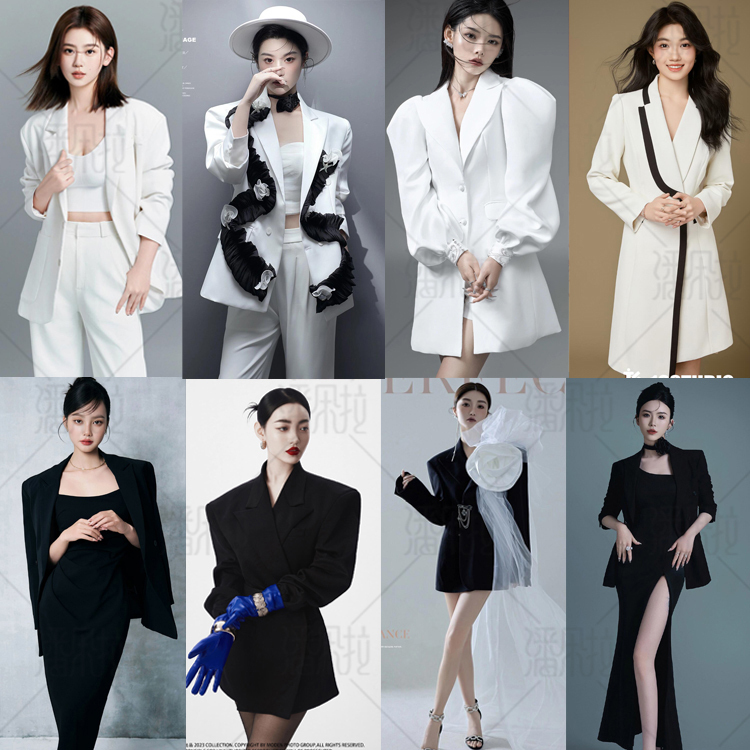 Photo Studio's New Style of Personalized Portrait Photos, Women's Suits, High-End Professional Female Portrait Photos, Photo Shoots, Performance Costumes