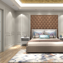 Nanjing Jiuzhu wooden wall panel custom living room background wall invisible door wall skirt wooden veneer whole house customization