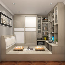 Nanjing Jiuzu wooden multifunctional tatami bed wardrobe integrated custom whole house whole tatami custom