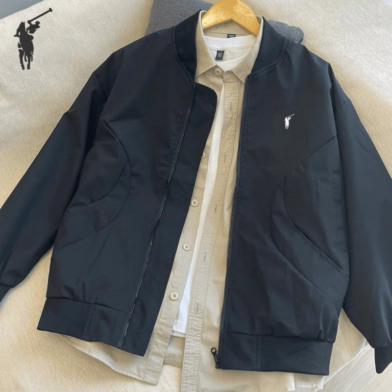 Paul Classic Baseball Collar Jacket Men's 2025 Spring and Autumn New Casual Stand Collar Baseball Uniform Pilot Jacket Trendy Paul Classic Baseball Collar Jacket Men's 2025 Spring and Autumn New Casual Stand Collar Baseball Uniform Pilot Jacket Trendy