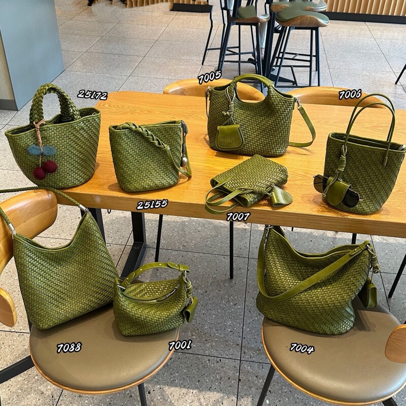 2026 New Fashionable Versatile Women's Bag Shoulder Bag Crossbody Bag Dill Green Woven Bag Handbag Bucket Bag 2026 New Fashionable Versatile Women's Bag Shoulder Bag Crossbody Bag Dill Green Woven Bag Handbag Bucket Bag