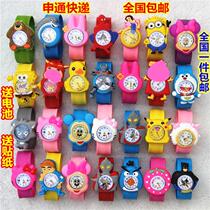 Childrens silicone watch Elementary School electronic watch cartoon dinosaur 3-4-5-6-7-8-9 year old boy girl
