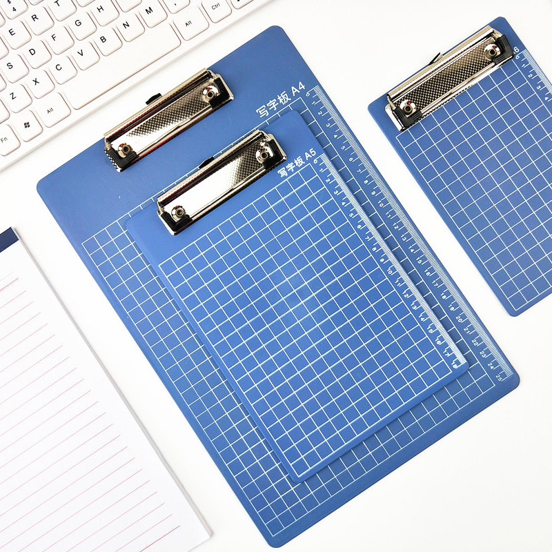 Blue plate classic simple office folder A4A5A6 handheld cardboard pad - board ticket folder