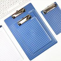 Blue Plaid classic simple office file board clip A4A5A6 handheld writing board board ticket holder