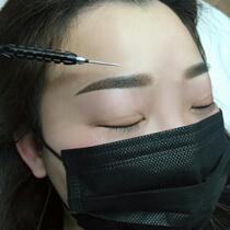 Embroidery hand fog eyebrow needle piece semi-permanent pattern embroidery color material silk fog eyebrow God two needle round 7 Round 9 needle 10 pieces