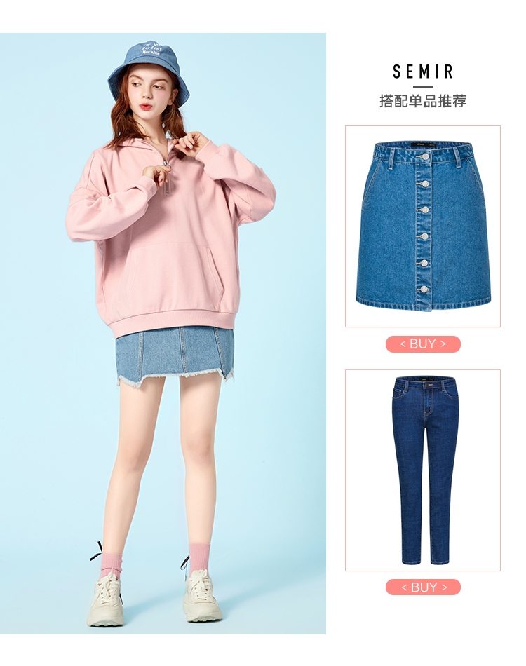 Sweatshirt femme SEMIR   en Coton - Ref 3216067 Image 23