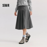 Semir, зимняя однотонная шерстяная юбка в складку
