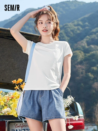 Semir, сексуальная трендовая летняя базовая футболка, короткий рукав