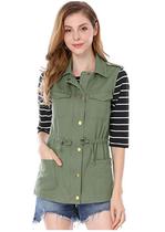 Allegra K womens casual warm vest pure cotton ux0001 US direct mail multi-color