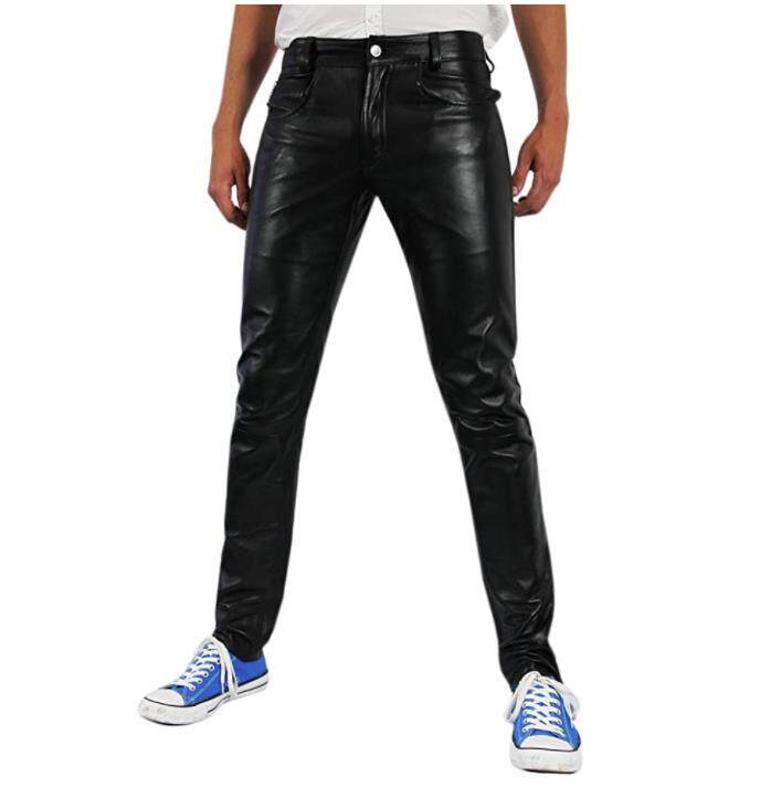 Bockle Men's Leather Pants Long Pants Casual Pants BOC49001 American Straight Mail