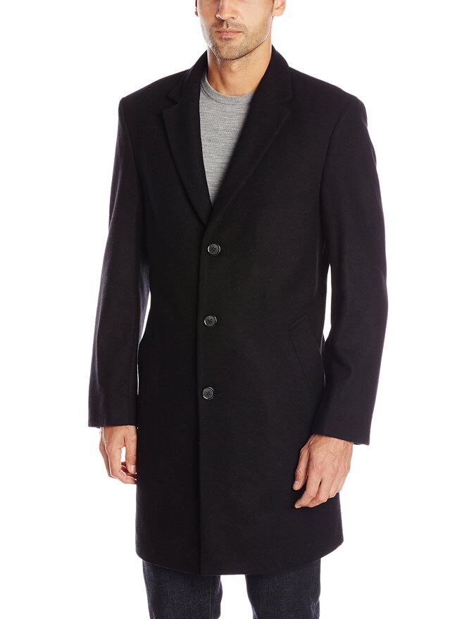 Haggar men in the long version of the big coat, the coat single row button 60% wool 1502K US straight mail