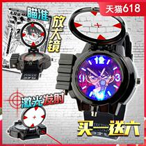 The same watch man on the perimeter of the detective Conan could launch infrared laser childrens toy electronic electronic equipment