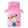 Coral nhung mẫu giáo quilt ba mảnh trẻ em quilt quilt chăn nap giường cũi lõi mùa đông 	ga trải giường chống thấm cho bé	