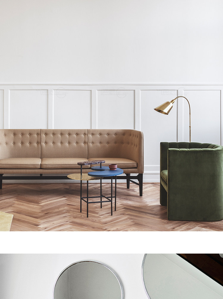 Мягкое кресло 丹麦＆tradition客厅书房卧室沙发进口单人丝绒休闲椅现代简约 Other