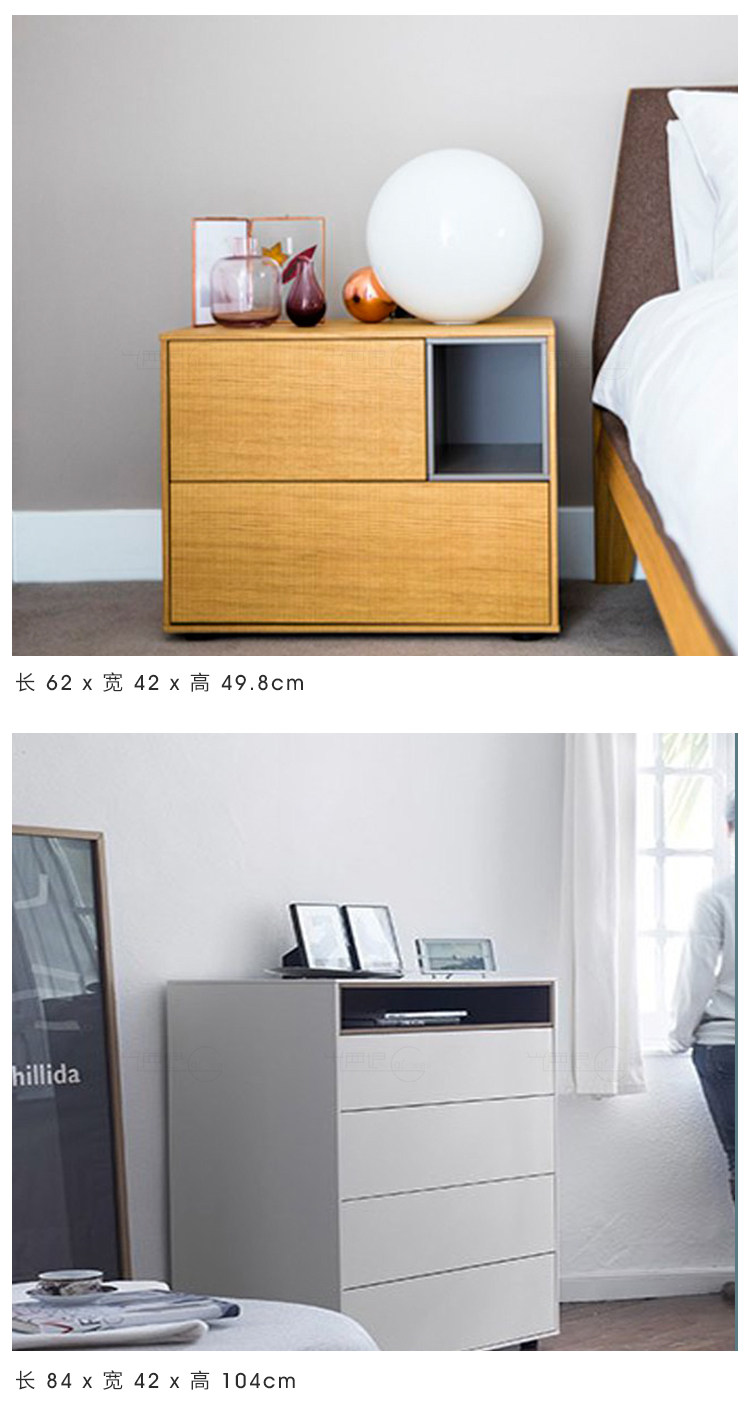 шкафчик 光无垠西班牙treku卧室柜子餐边柜厨房进口木纹彩色定制北欧ober Other