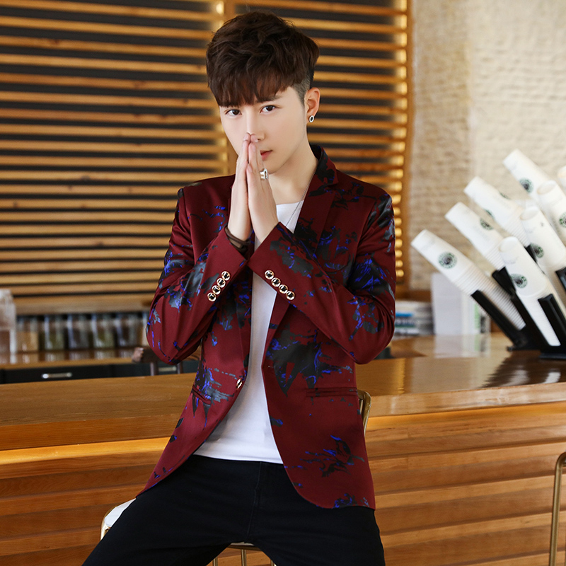 Casual Suit Men's Coat Sashimi Body Han Version Tide Small Suit Jacket All Season Style Trendy 100 Hitch A Handsome Suit Man