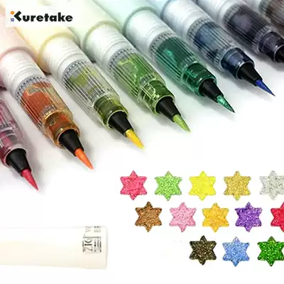 Japanese Wu Zhu brush head pen Wink of Stella shiny color flashing pen greeting card DIY pen MS-55