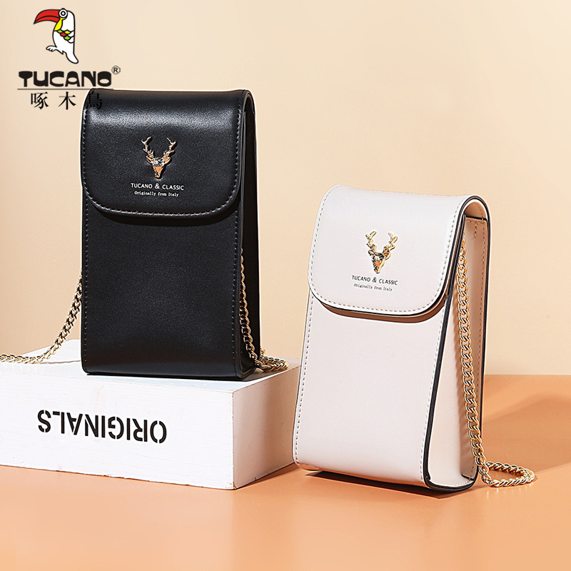 Woodpecker Mobile Phone Bag Lady 2022 New Tide One Deer With Your Chain Bag Advanced Texture Minimalist Casual Twill Bag
