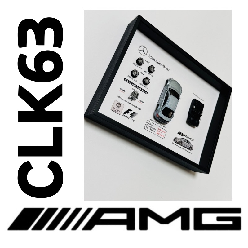 Mercedes-Benz Amg Clk63 Commemorative 3D Photo Frame, a Gift for Car Fans, a Nostalgic Car, F1 Racing Peripheral Goods