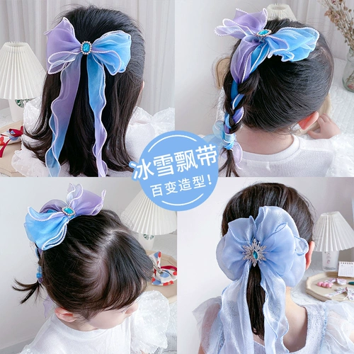 Детская заколка для волос с бантиком, аксессуар для волос, повязка на голову для принцессы