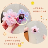 Детский безвредный эластичный аксессуар для волос, детская милая резинка для волос для принцессы, в цветочек