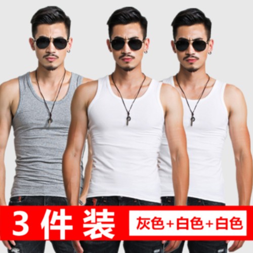 100cotton vest trẻ giải trí thủy triều mùa hè của nam giới cross-bar thể thao đáy hút áo nhân vật bông vest