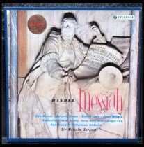 Sargent Royal Liverpool Philharmonic Hendel Messiah Blue Silver Earth Front Edition EMI 3LP*Black Rubber