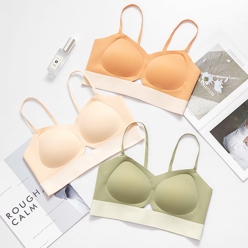 Japanese Incognito underwear suit Girls gather no rim shockproof running vest bra Sports bra thin summer